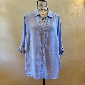 Sigrid Olsen 100% Linen Blouse